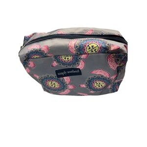 Simply Southern Travel Bag. Grey And Pink Turtle Design. Makeup, Travel, Storage